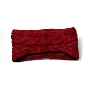 VINTAGE HEAD brand red cable knit skiwear headband